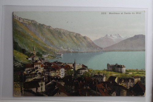 AK Montreux et Dents du Midi 1908 gebraucht #PH630