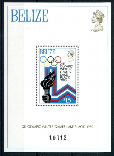 Olympiade Lake Placid 1980 Belize Block 13 postfrisch #JG542