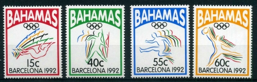Bahamas 783-86 postfrisch Olympiade Barcelona 1992 #JG610