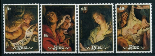 Niue 737-40 postfrisch Rubens, Kunst, Madonnen #HO421