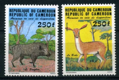 Kamerun 1048-49 postfrisch Wildtiere #IN572