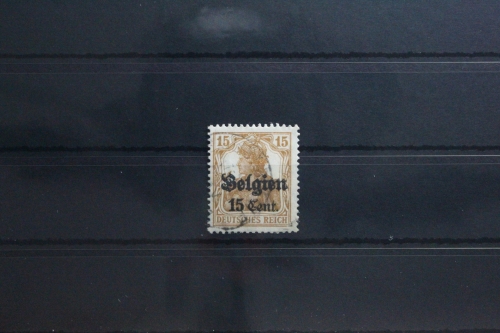 Deutsche Besetzung 1. WK Belgien 15 gestempelt Vollstempel #TT206