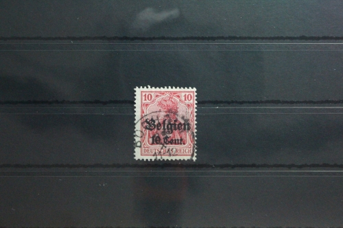Deutsche Besetzung 1. WK Belgien 14 gestempelt Vollstempel #TT202