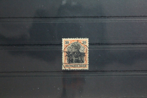 Deutsche Besetzung 1. WK Belgien 19 gestempelt Vollstempel #TT165