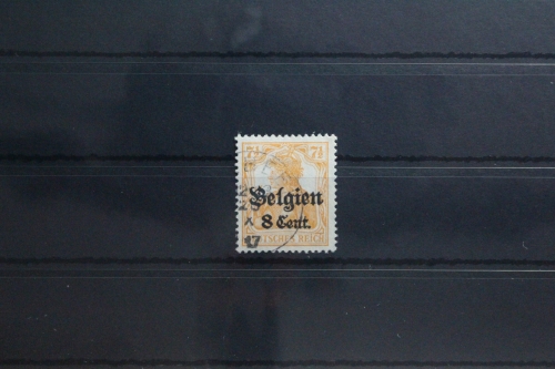 Deutsche Besetzung 1. WK Belgien 13 gestempelt Vollstempel #TT201