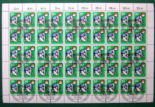 Berlin 50er Bogen 469 Bogenzählnummer Ersttagssonderstempel #JZ024