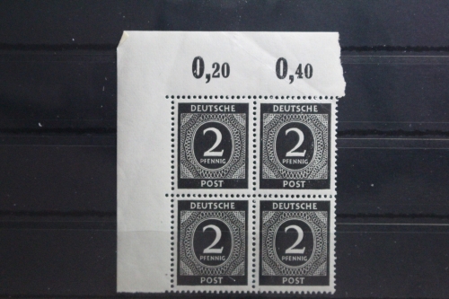 Alliierte Besetzung 912P OR ndgz postfrisch als Viererblock #TQ802