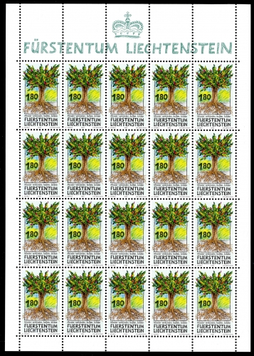 Liechtenstein Kleinbogen 1064 postfrisch Bäume #JE947