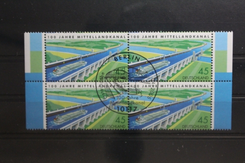 BRD 2454 gestempelt als 4er Eckrand #TX118