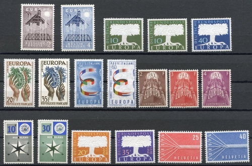 Cept Jahrgang 1957 postfrisch komplett incl. Luxemburg #JS275