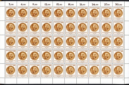 Berlin 50er Bogen 638 postfrisch Formnummer 1 #KE425