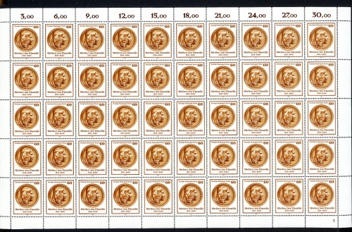 Berlin 50er Bogen 638 postfrisch Formnummer 2 #KE426