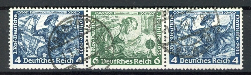 Deutsches Reich Zusammendrucke W 50 gestempelt #HU012