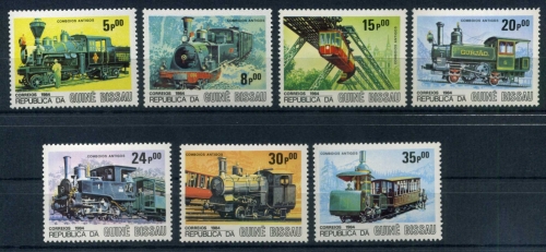 Guinea Bissau 826-832 postfrisch Eisenbahn Lokomotive #IU737