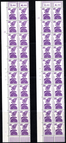 Berlin 20er Streifen 404 postfrisch DZ in 2 Stellungen #IV337