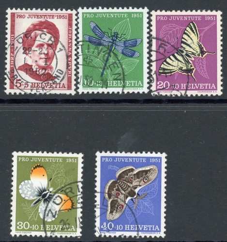 Schweiz 561-565 gestempelt