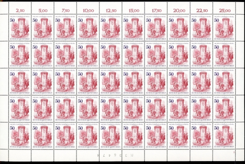 Berlin 50er Bogen 612 postfrisch Formnummer 1 #KE454