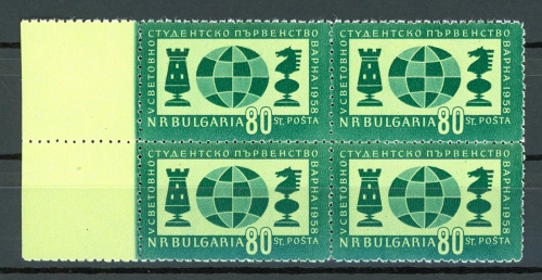 Bulgarien 1073 postfrisch als 4er Block Schach #GI889