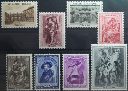 Belgien 506-513 postfrisch (Nr. 507 mit Falzrest) #TY798