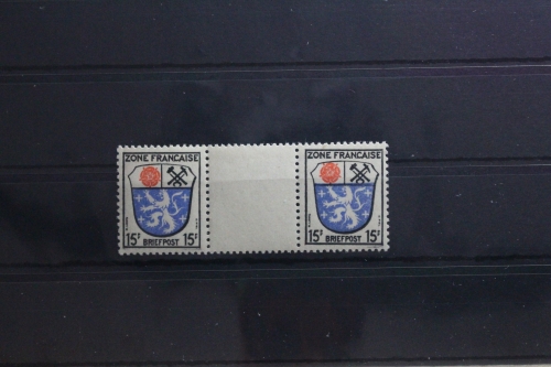 Fr. Zone Allgemeine Ausgabe 7 ZW postfrisch Zwischenstegpaar #TY594