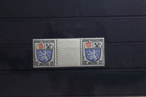 Fr. Zone Allgemeine Ausgabe 7 ZW postfrisch Zwischenstegpaar #TY593
