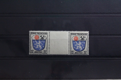 Fr. Zone Allgemeine Ausgabe 7 ZW postfrisch Zwischenstegpaar #TY590