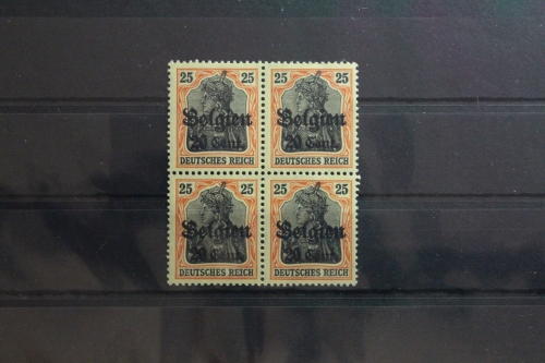 Deutsche Besetzung 1. WK Belgien 17 postfrisch als Viererblock #TY907