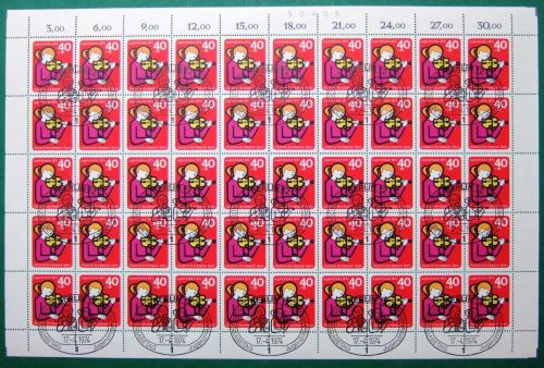 Berlin 50er Bogen 470 Bogenzählnummer Ersttagssonderstempel #JZ025