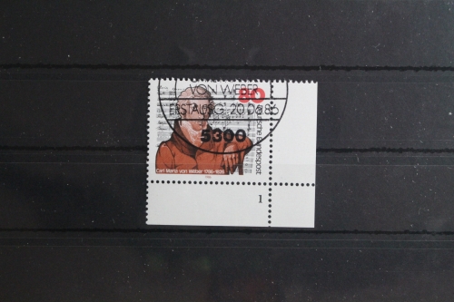 BRD 1284 gestempelt als Eckrand mit Formnummer 1 #UC381