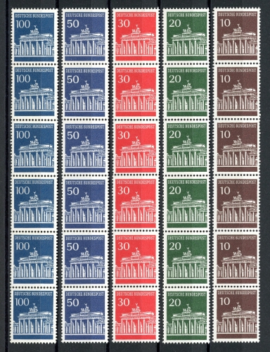 Bund Rollenmarken 7er Streifen 506-510 w postfrisch #L176