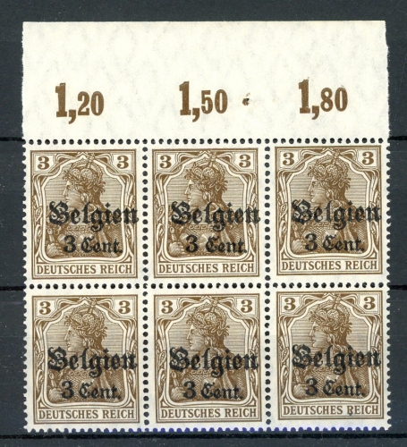 Dt. Bes. WK I LP Belgien 11 a I/III P OR postfrisch geprüft Hey #HU207
