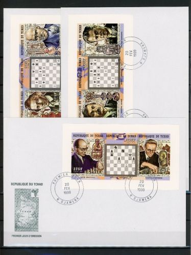 Tschad Kleinbogen 1899-1907 B Schach Ersttagesbrief/FDC #JW727