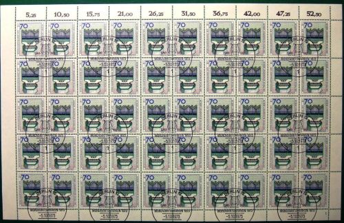Berlin 50er Bogen 462 Formnummer 1 Ersttagssonderstempel #JY559