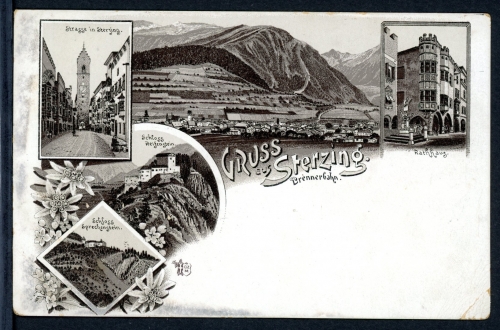 AK Sterzing, Südtirol, Italien Rathaus, Zwölferturm um 1900 gebraucht #HU301