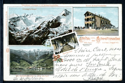 AK Schmittenhöhe, Salzburg Grossglockner, Zell am See, Hotel 1900 gebraucht #HU309
