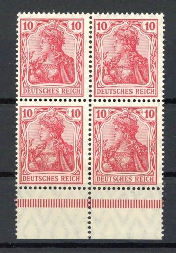 Deutsches Reich 4er Block 86 I a postfrisch