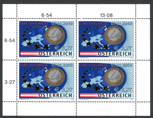 Österreich Kleinbogen 2368 postfrisch Cept Mitläufer #HU414