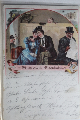 AK Deutschland Gruß von der Eisenbahn 1899 gebraucht #PH894