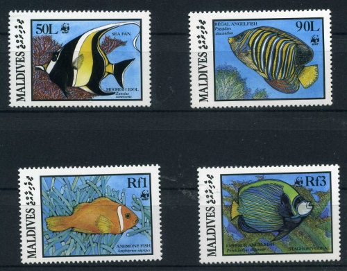 Malediven WWF 1986 1198-1201 postfrisch Fische #IJ334