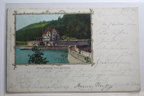 AK Altena Fuelbecker Talsperre 1900 gebraucht #PH930
