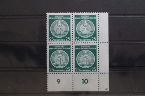 DDR Dienstmarken 23 xI XI postfrisch geprüft Weigelt BPP Eckrandblock #UE109