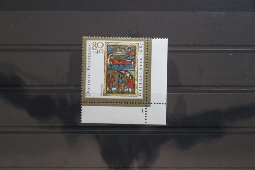 BRD 1346 postfrisch als Eckrand mit Formnummer 1 #UB896