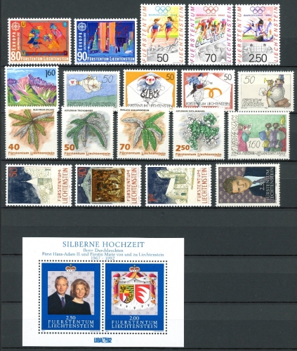 Liechtenstein Jahrgang 1992 postfrisch