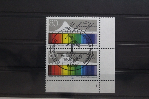 BRD 1313 gestempelt als Eckrand mit Formnummer 1 #UD260