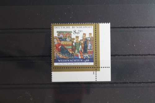 BRD 1396 postfrisch als Eckrand mit Formnummer 1 #UE508