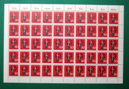 Bund 50er Bogen MiNr 442 postfrisch Formnummer 2 #JY526