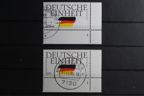 BRD 1477-1478 gestempelt als Eckrand mit Formnummer 1 #UE778
