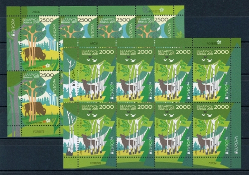 Weißrussland Kleinbogensatz 853-54 postfrisch Cept 2011 #IA126