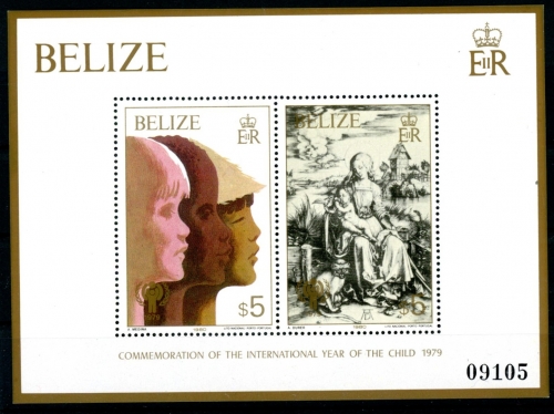 Belize Block 16 postfrisch Kunst #IA144
