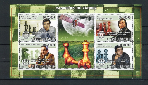 Sao Tomé Principe 3558-3561 postfrisch als Kleinbogen Schach #FW850